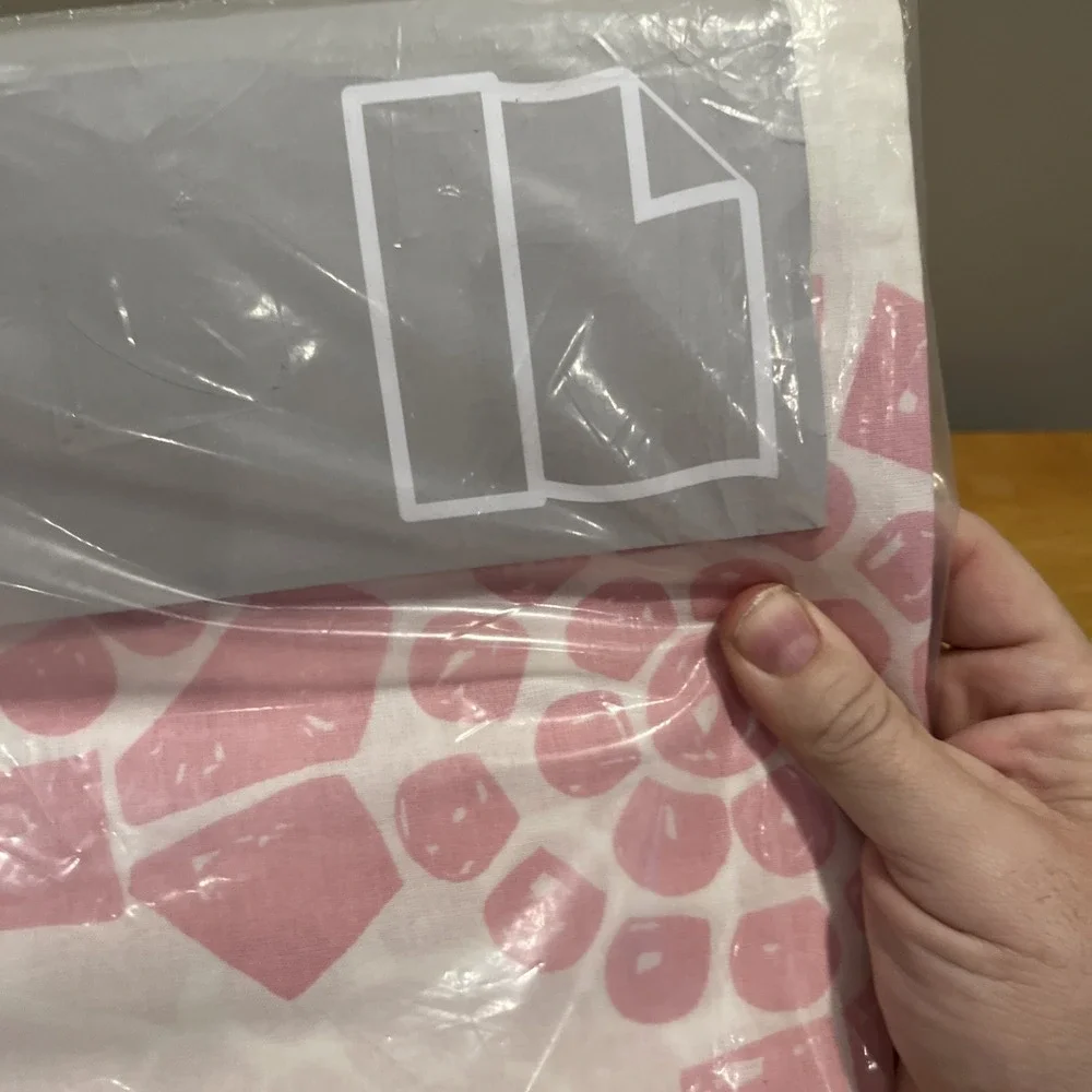 IKEA Curtain Panel Varen Nina Roeraade White Pink‎ 59